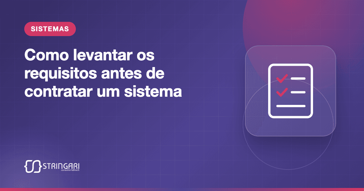 Capa do artigo "Como levantar os requisitos antes de contratar um sistema", com o ícone de uma lista de verificação com dois itens marcados ao lado do título.
